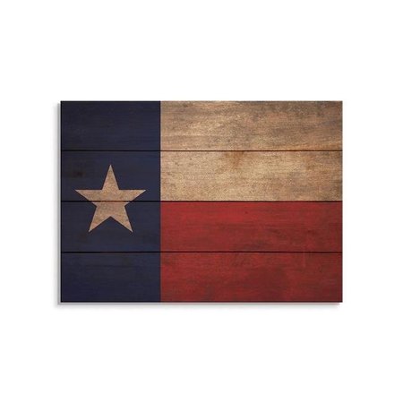 WILE E. WOOD Wile E. Wood FLTX-2014 20 x 14 in. Texas State Flag Wood Art FLTX-2014